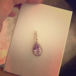 Rose gold and purple necklace pendant